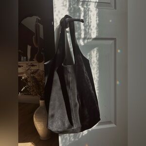 Vintage Genuine Suede Leather  | Slouchy Hobo Tote/Handbag